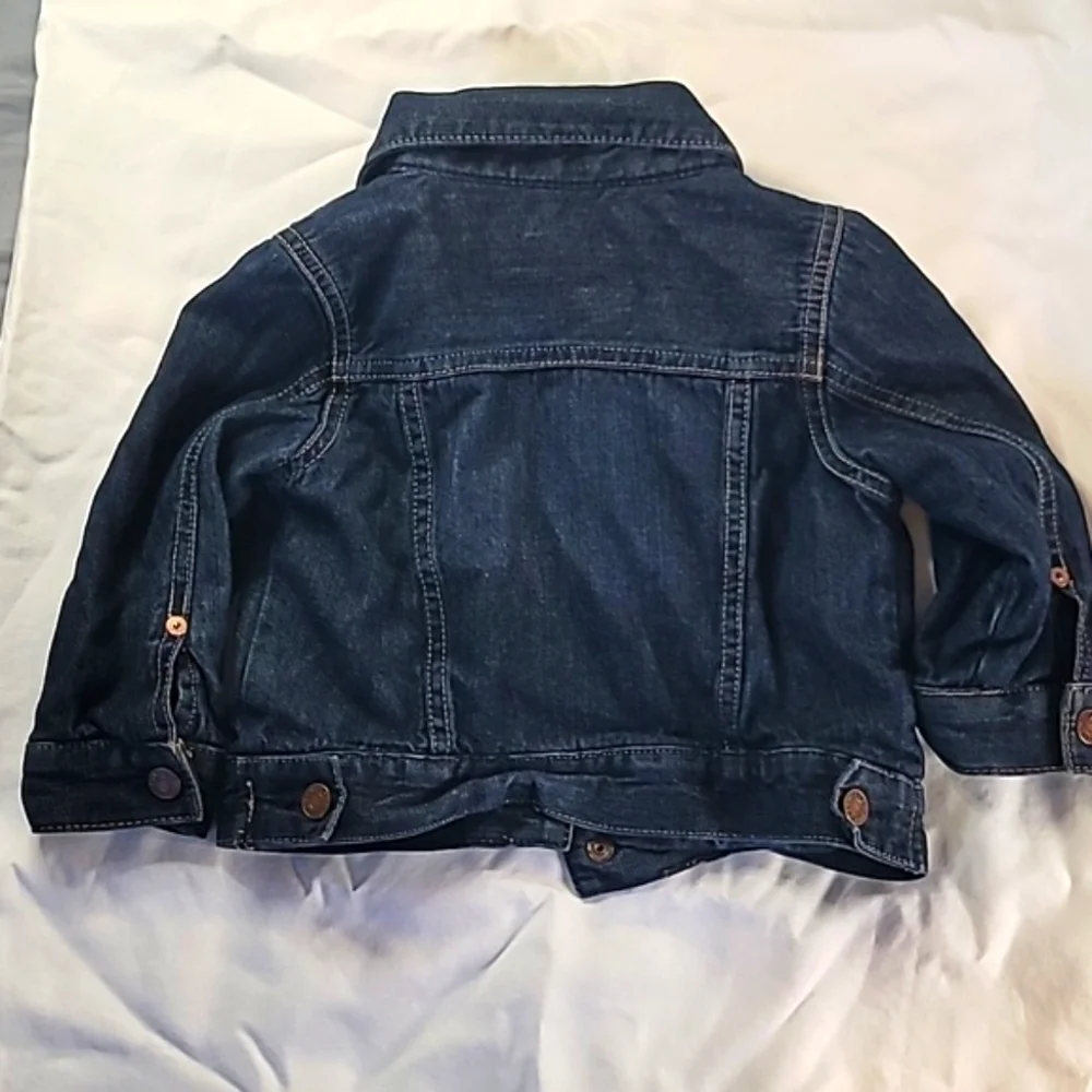Baby Gap dark wash unisex denim jacket 18-24 M